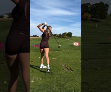 Amazing Golf Swing you need to see | Golf Girl awesome swing | Golf shorts | Morgan Rae