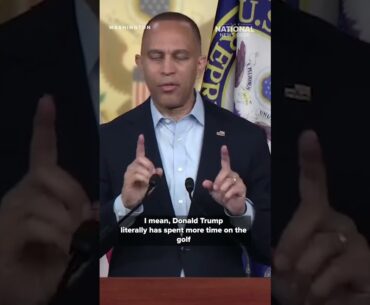 Jeffries calls out Trump for golfing during gov shutdown