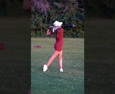 Amazing Golf Swing you need to see | Golf Girl awesome swing | Golf shorts | Mei Brennan