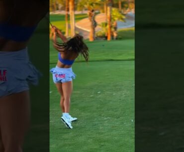 Amazing Golf Swing you need to see | Golf Girl awesome swing | Golf shorts | Michele Uemoto