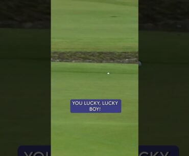 A VERY lucky bounce saves him 😉