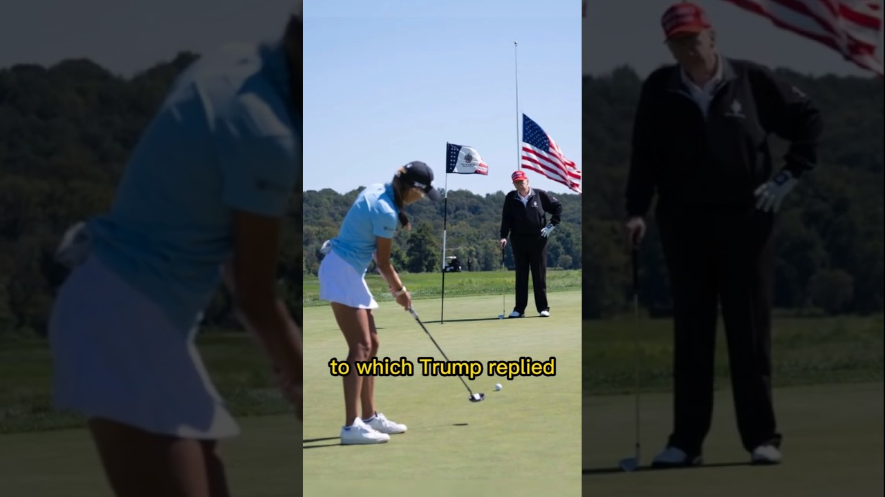 Kai Trump Shares Rare Bonding Moment With Grandfather Donald Trump during round of golf #trump Kai Trump Shares Rare Bonding Moment With Grandfather Donald Trump during round of golf #trump