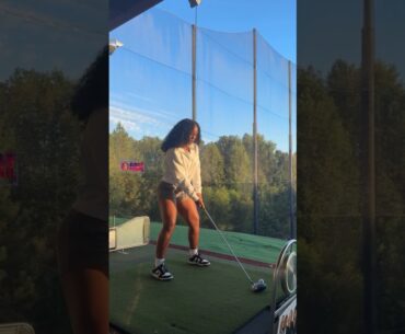 Amazing Golf Swing you need to see | Golf Girl awesome swing | Golf shorts | Bria Scottee