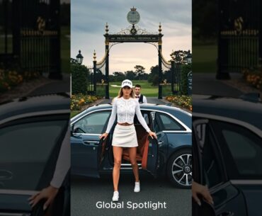 The Elegant Lifestyle of a Beautiful Golf Star 🌟#golfstar #billionaire #dubai #beauty #monaco