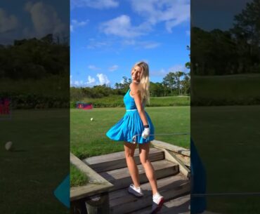 Amazing Golf Swing you need to see | Golf Girl awesome swing | Golf shorts | Ashley Huffman