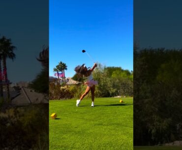 Amazing Golf Swing you need to see | Golf Girl awesome swing | Golf shorts | Michele Uemoto