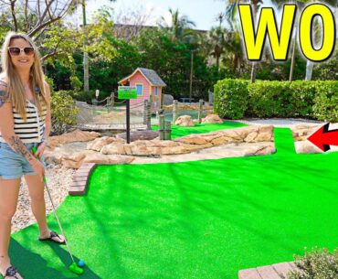 Playing the Paradise Falls Course at Lighthouse Cove Mini Golf! Playing the Paradise Falls Course at Lighthouse Cove Mini Golf!