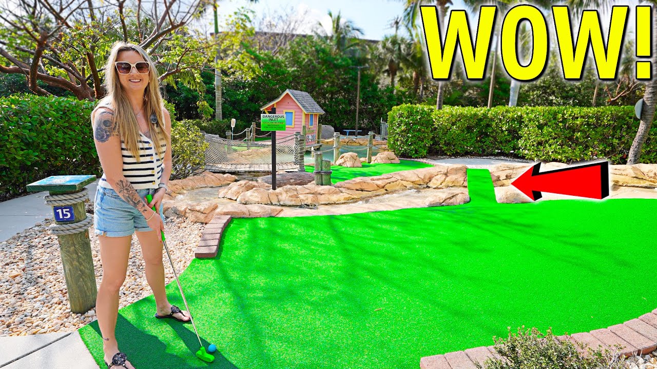 Playing the Paradise Falls Course at Lighthouse Cove Mini Golf! Playing the Paradise Falls Course at Lighthouse Cove Mini Golf!
