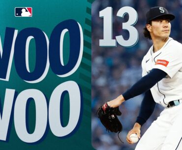 Bryan Woo struck out a CAREER HIGH 13 BATTERS as the Mariners won their 8th STRAIGHT GAME! 😳