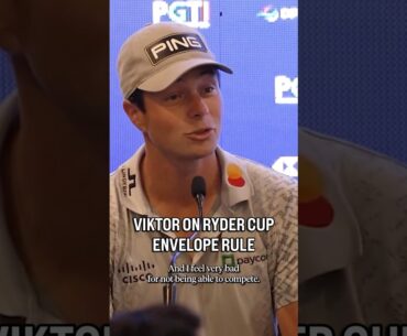 Viktor Hovland speaks on his Ryder Cup injury and the Envelope Rule. (Via @golfdigest) Viktor Hovland speaks on his Ryder Cup injury and the Envelope Rule. (Via @golfdigest)