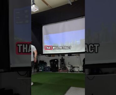 Lacking space for golf simulator? 🤔This retractable enclosure could be the answer!🏌️‍♂️#indoorgolf