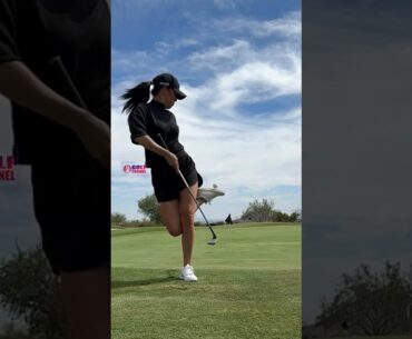 Amazing Golf Swing you need to see | Golf Girl awesome swing | Golf shorts | Tania Tare