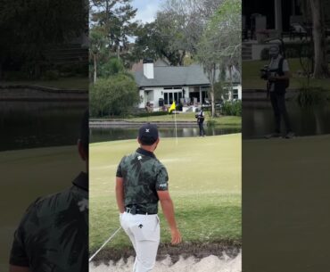 Dunk?! 👀 Xander Schauffele shows off his bunker game