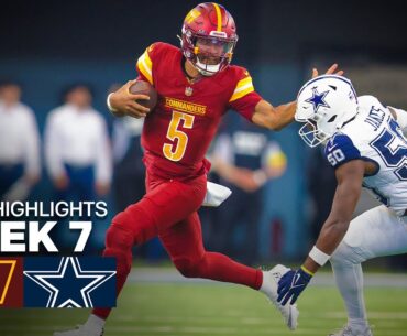 Washington Commanders vs Dallas Cowboys Game Highlights | 2025 NFL Season Week 7