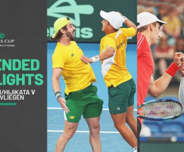 Jordan Thompson/Rinky Hijikata v Sander Gille/ Joran Vliegen Extended Highlights Aus v Bel Davis Cup