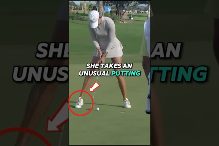 She putts like THIS?!😳 She putts like THIS?!😳