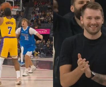 Gabe Vincent welcomes Cooper Flagg to NBA and hits 5 threes in first 4 mins of game