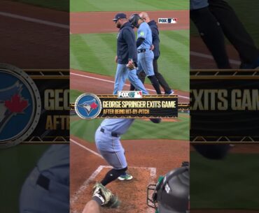 Springer limps off field after being hit in the knee cap 😬 #MLB #BlueJays #Injury #ALCS Springer limps off field after being hit in the knee cap 😬 #MLB #BlueJays #Injury #ALCS