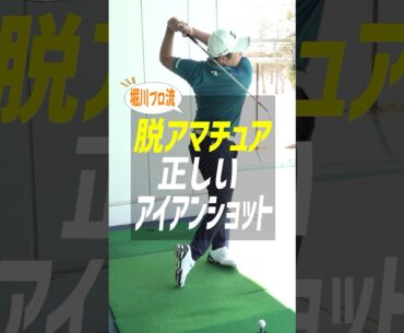 【プロとアマの決定的な差】堀川未来夢が教える正しいアイアンショットの指導とは？ #ゴルフ #堀川未来夢 #アイアン #脱アマチュア