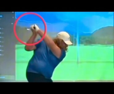 Poor posture at impact caused by his BACKSWING?