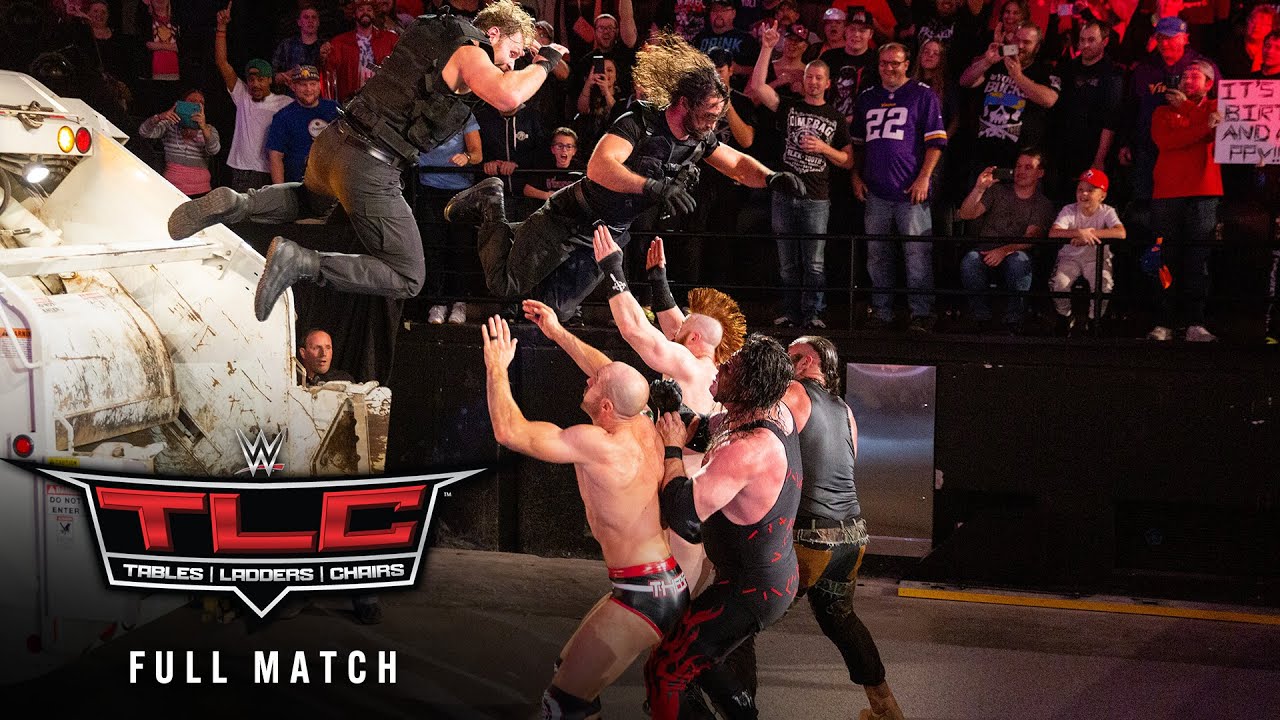 FULL MATCH: Shield & Angle vs. Strowman, Kane, Miz & Bar — 3-on-5 Handicap TLC Match: WWE TLC 2017 FULL MATCH: Shield & Angle vs. Strowman, Kane, Miz & Bar — 3-on-5 Handicap TLC Match: WWE TLC 2017