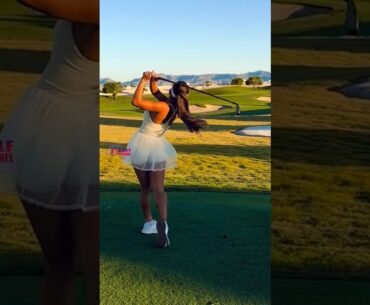 Amazing Golf Swing you need to see | Golf Girl awesome swing | Golf shorts | Michele Uemoto