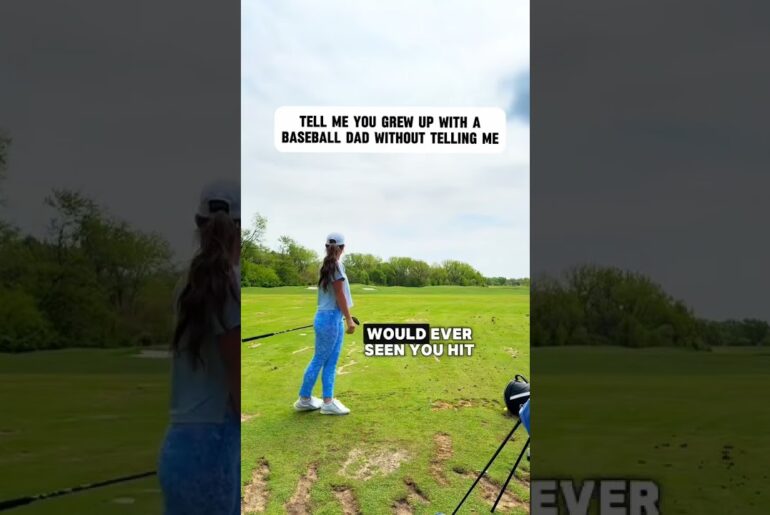 Anyone else grow up with a baseball dad?? #baseball #golf #golftok #golfgirl #golfswing #golfer Anyone else grow up with a baseball dad?? #baseball #golf #golftok #golfgirl #golfswing #golfer