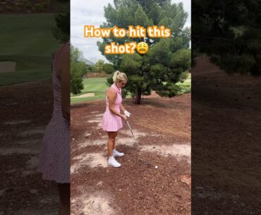 Never hit wood chips before🤔🪵 #golf #golfers #cartgirl #golfgirls #golflife #golfswing #golfshot