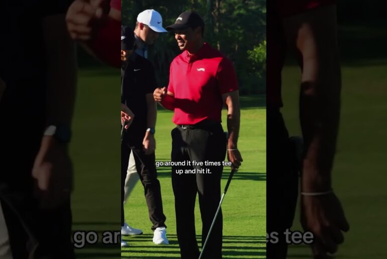 Tiger Woods decided to put Collin Morikawa into a spin cycle before using his driver. 😂 Tiger Woods decided to put Collin Morikawa into a spin cycle before using his driver. 😂