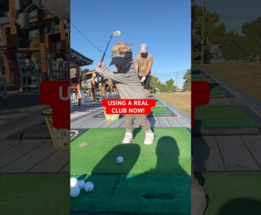LEVELED UP to a big boy club! 💪🏼🙌🏼 #golf #2yearsold #golfswing #golfer #shorts LEVELED UP to a big boy club! 💪🏼🙌🏼 #golf #2yearsold #golfswing #golfer #shorts