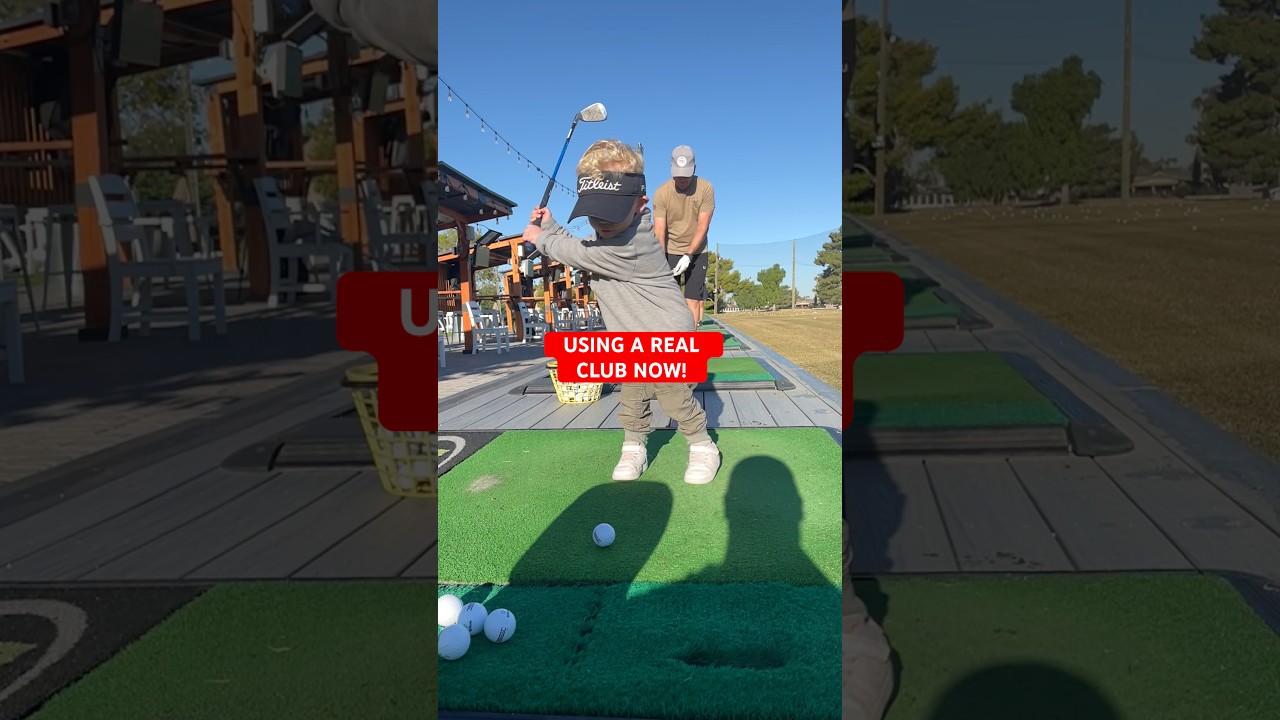 LEVELED UP to a big boy club! πͺπΌππΌ #golf #2yearsold #golfswing #golfer #shorts LEVELED UP to a big boy club! πͺπΌππΌ #golf #2yearsold #golfswing #golfer #shorts