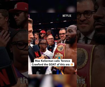Max Kellerman calls Terence Crawford the GOAT of this era 🐐 #canelocrawford #terencecrawford