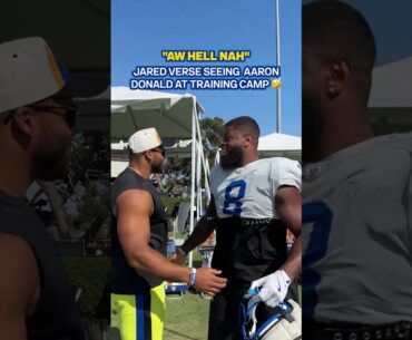 Verse really said "AW HELL NAH" when he saw Aaron Donald 😂 #rams #shorts