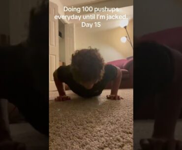 Doing 100 pushups everyday until I’m jacked: Day 15 💪🏻 #shorts #motivation #viral