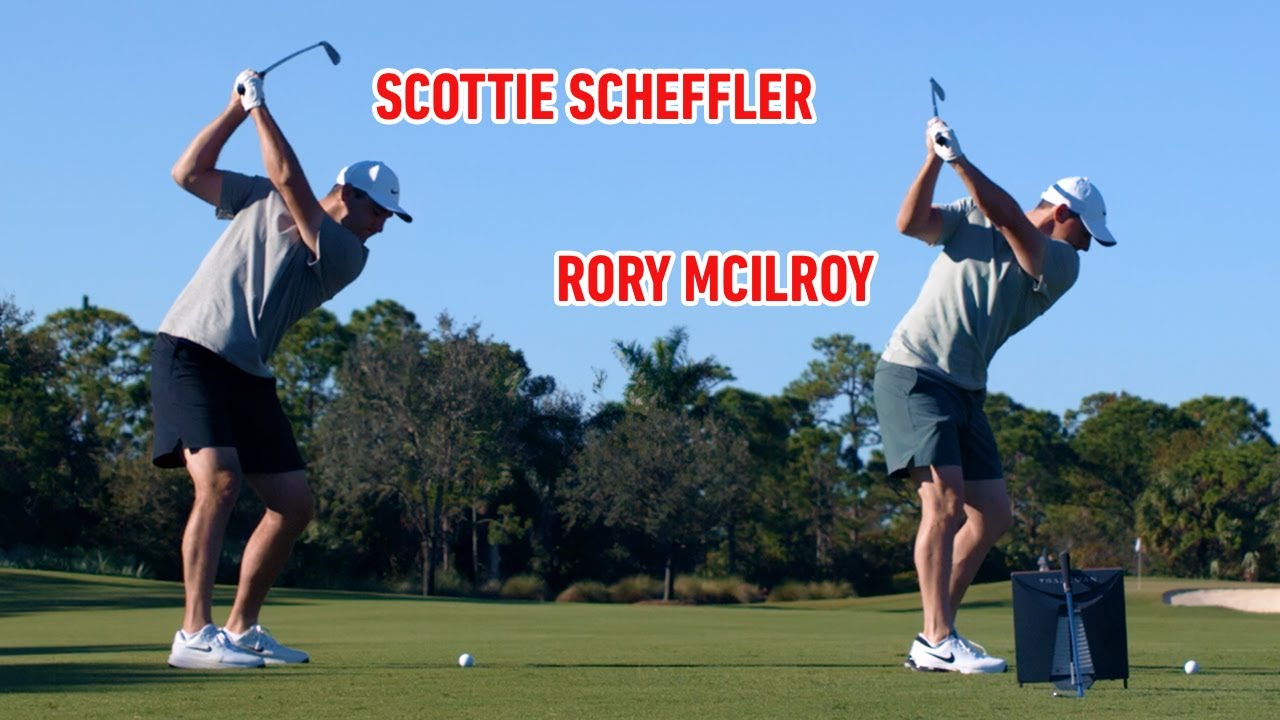 Scottie Scheffler and Rory McIlroy Side-By-Side Long Iron Swing Comparison Scottie Scheffler and Rory McIlroy Side-By-Side Long Iron Swing Comparison
