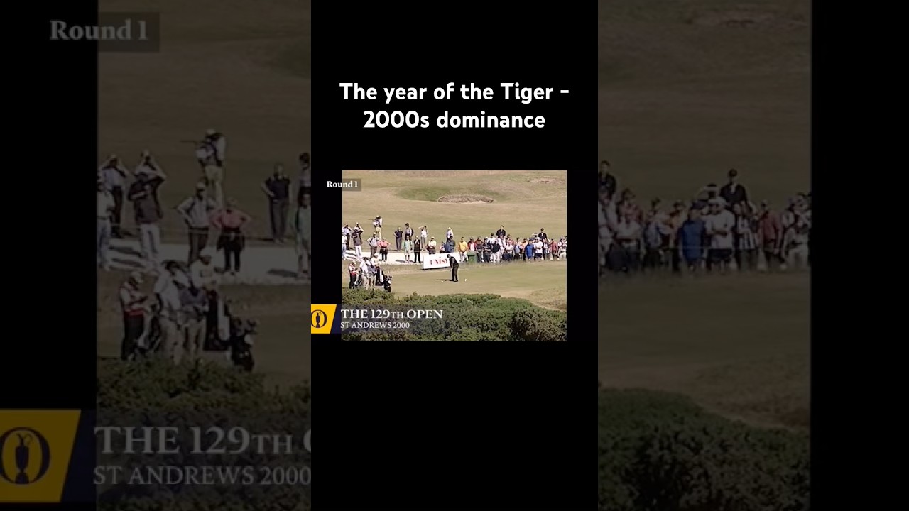 Tiger Woods tees off at the 2000 British Open Tiger Woods tees off at the 2000 British Open