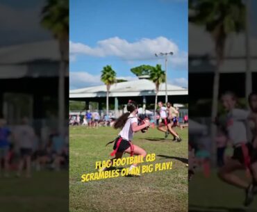 Girl QB Drops Defenders with Insane Scramble! Unbelievable Flag Football Moves #flagfootball
