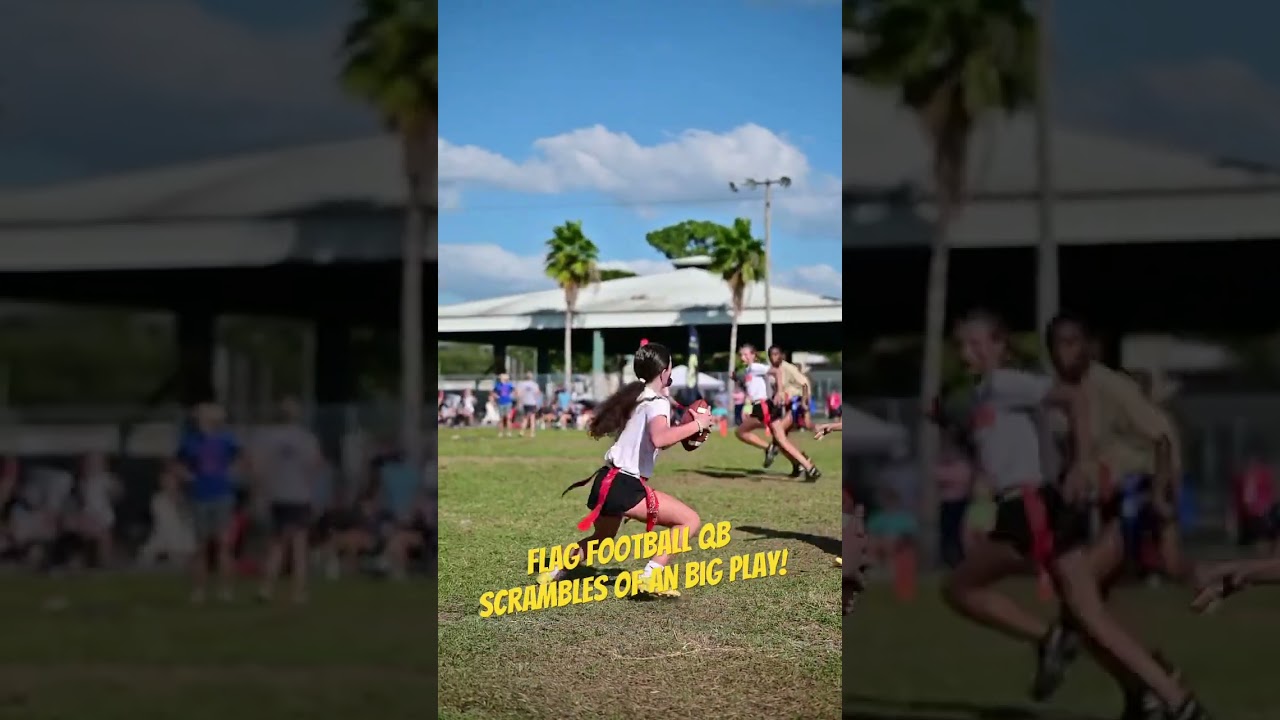 Girl QB Drops Defenders with Insane Scramble! Unbelievable Flag Football Moves #flagfootball Girl QB Drops Defenders with Insane Scramble! Unbelievable Flag Football Moves #flagfootball