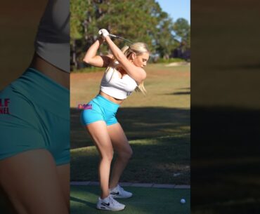 Amazing Golf Swing you need to see | Golf Girl awesome swing | Golf shorts | Kaelee Rene