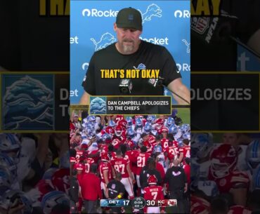 Lions HC Dan Campbell apologizes for the actions of Brian Branch #NFL #football #chiefs