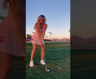 Amazing Golf Swing you need to see | Golf Girl awesome swing | Golf shorts | Lauren Woods