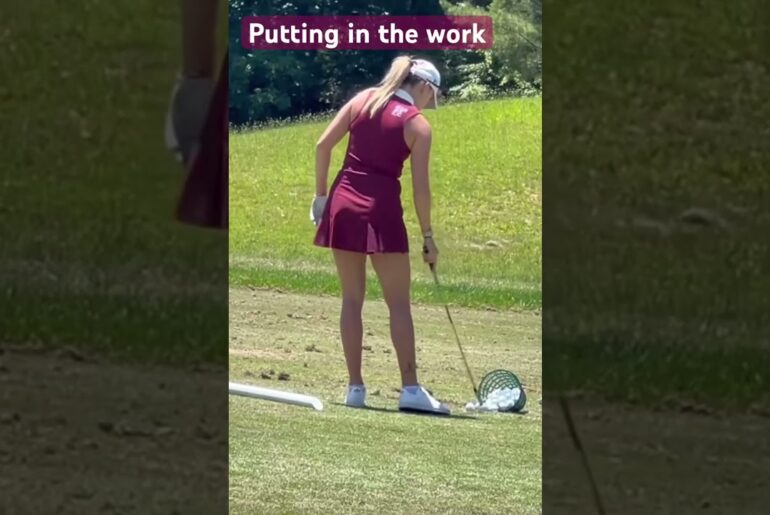 On the range getting better. #golfswing #girlgolfers #golfgear #golfer On the range getting better. #golfswing #girlgolfers #golfgear #golfer