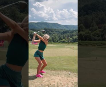 Amazing Golf Swing you need to see | Golf Girl awesome swing | Golf shorts | Sarah Lillian
