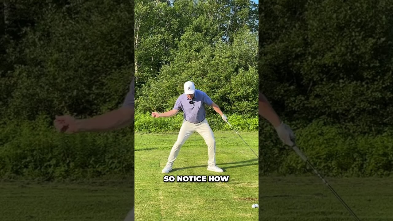 A big indicator that your width of stance is too wide on your golf swing. A big indicator that your width of stance is too wide on your golf swing.