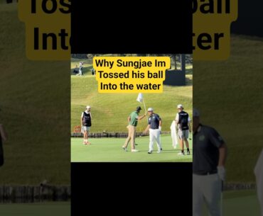 PGA: Sungjae Im’s Angry Ball Toss into the Water. Genesis Championship. #pga #golf #임성재 #shorts