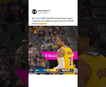 Gabe Vincent gives Cooper Flagg his “Welcome to the NBA Moment”😲