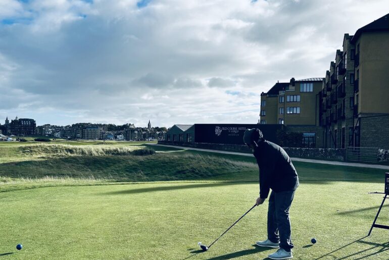 I hit the hotel at the Old Course yesterday. AMA.