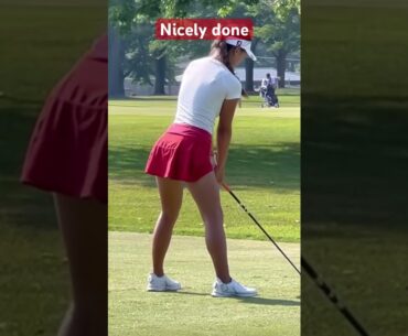 Nice on the tee. #girlgolfers #golf #golfswing Nice on the tee. #girlgolfers #golf #golfswing
