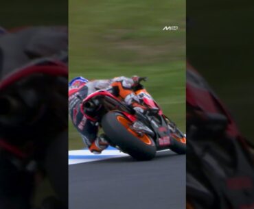 Casey Stoner slides at Turn 3 😎