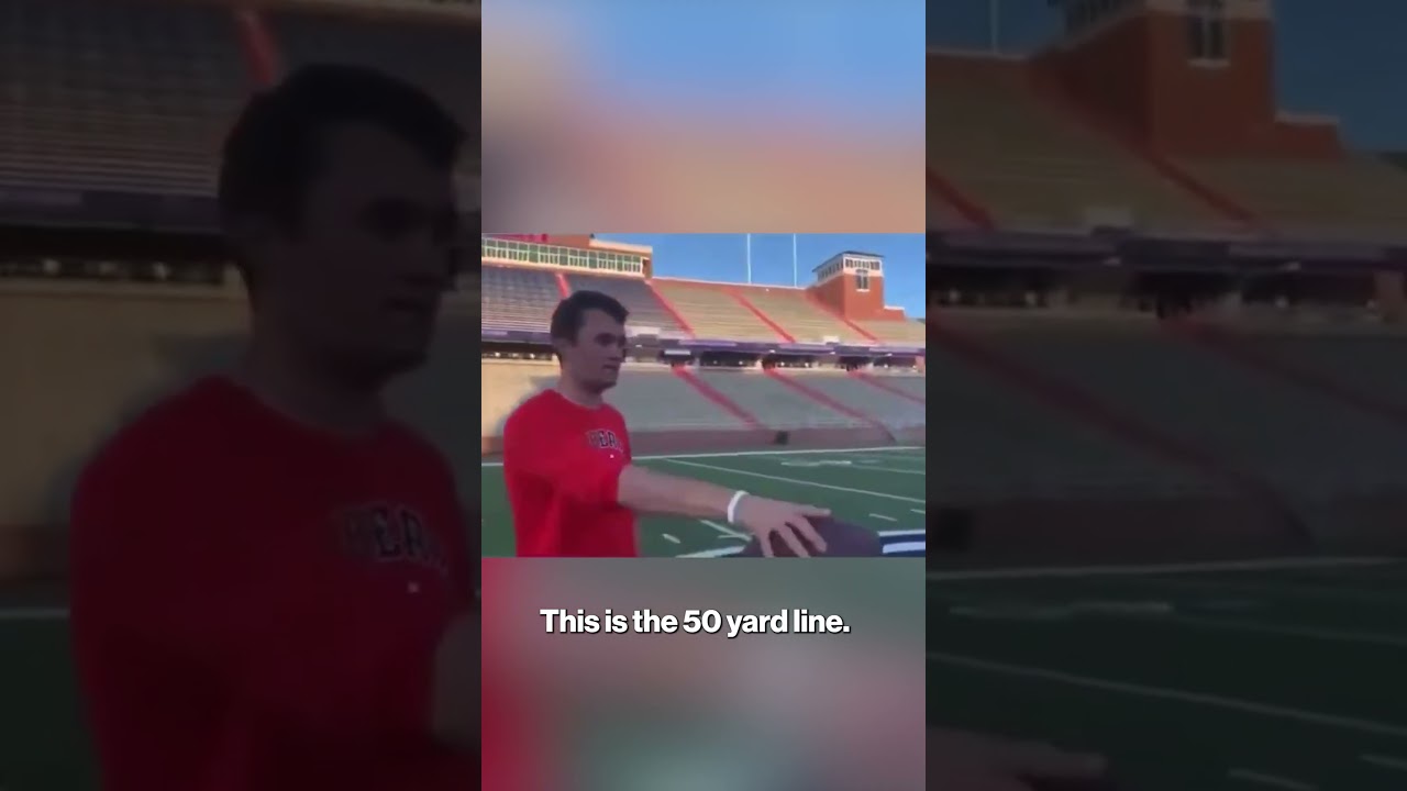 Who knew Charlie Kirk had a deep ball? 🏈 #shorts Who knew Charlie Kirk had a deep ball? 🏈 #shorts